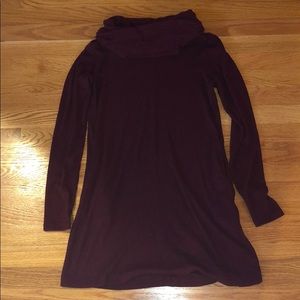 Z Supply Burgundy turtleneck dress